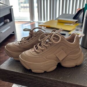Beige Chunky Sneakers